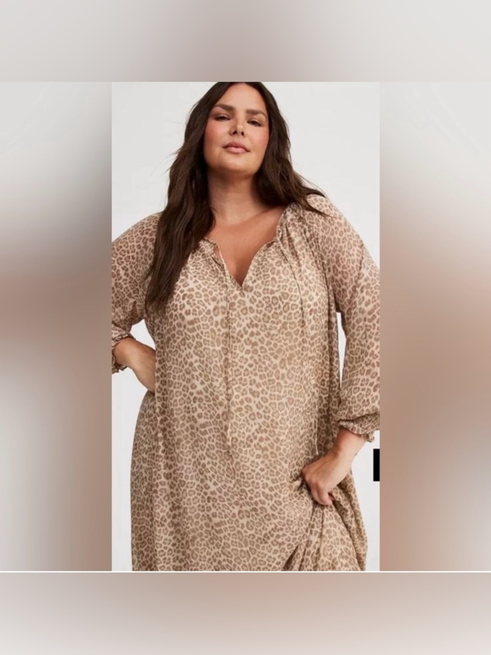 Torrid Leopard Chiffon Print Maxi Dress     SIZE 2X   **NWT**